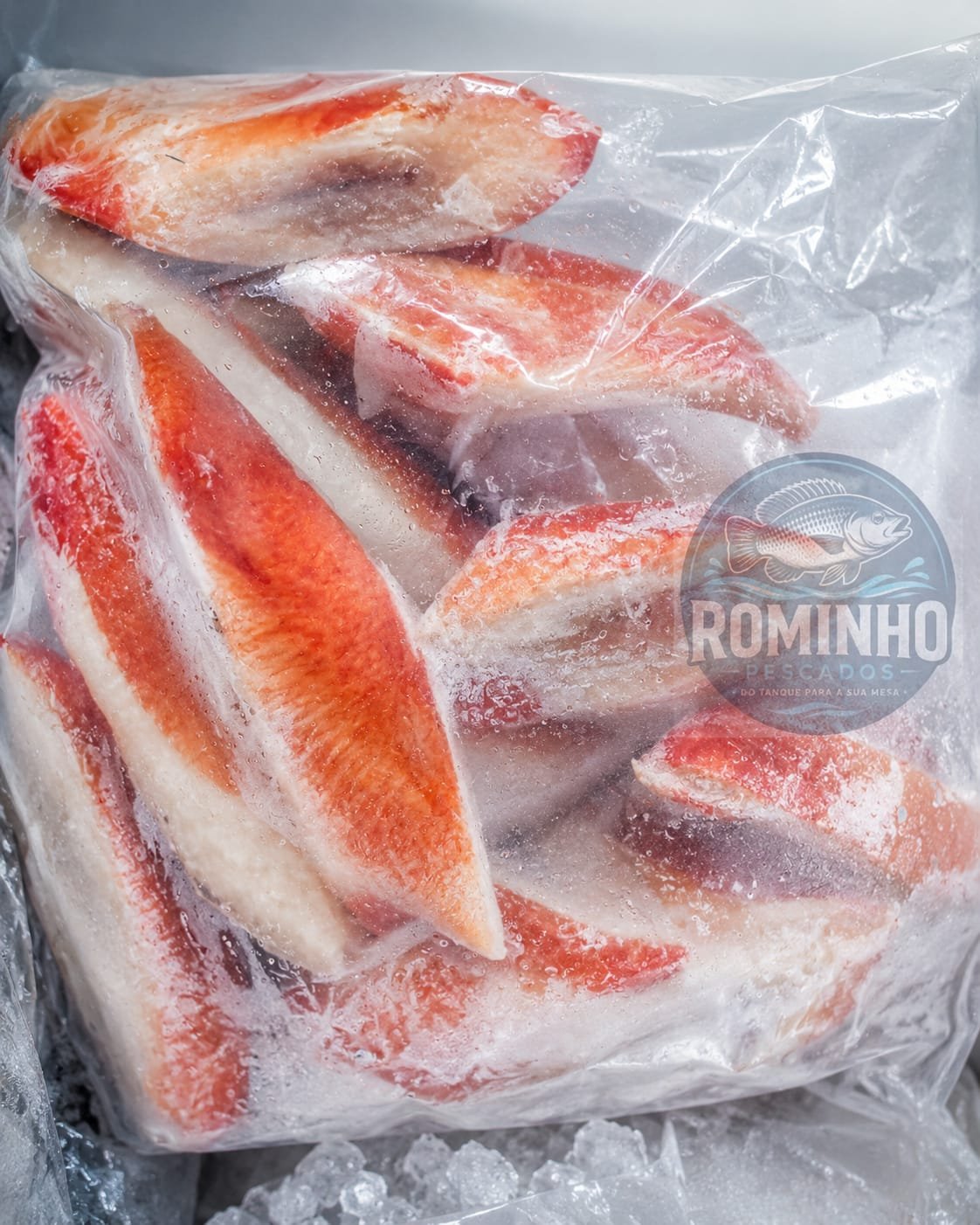Peixe vermelho em postas congelado